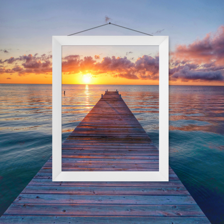 sunset and picture frame